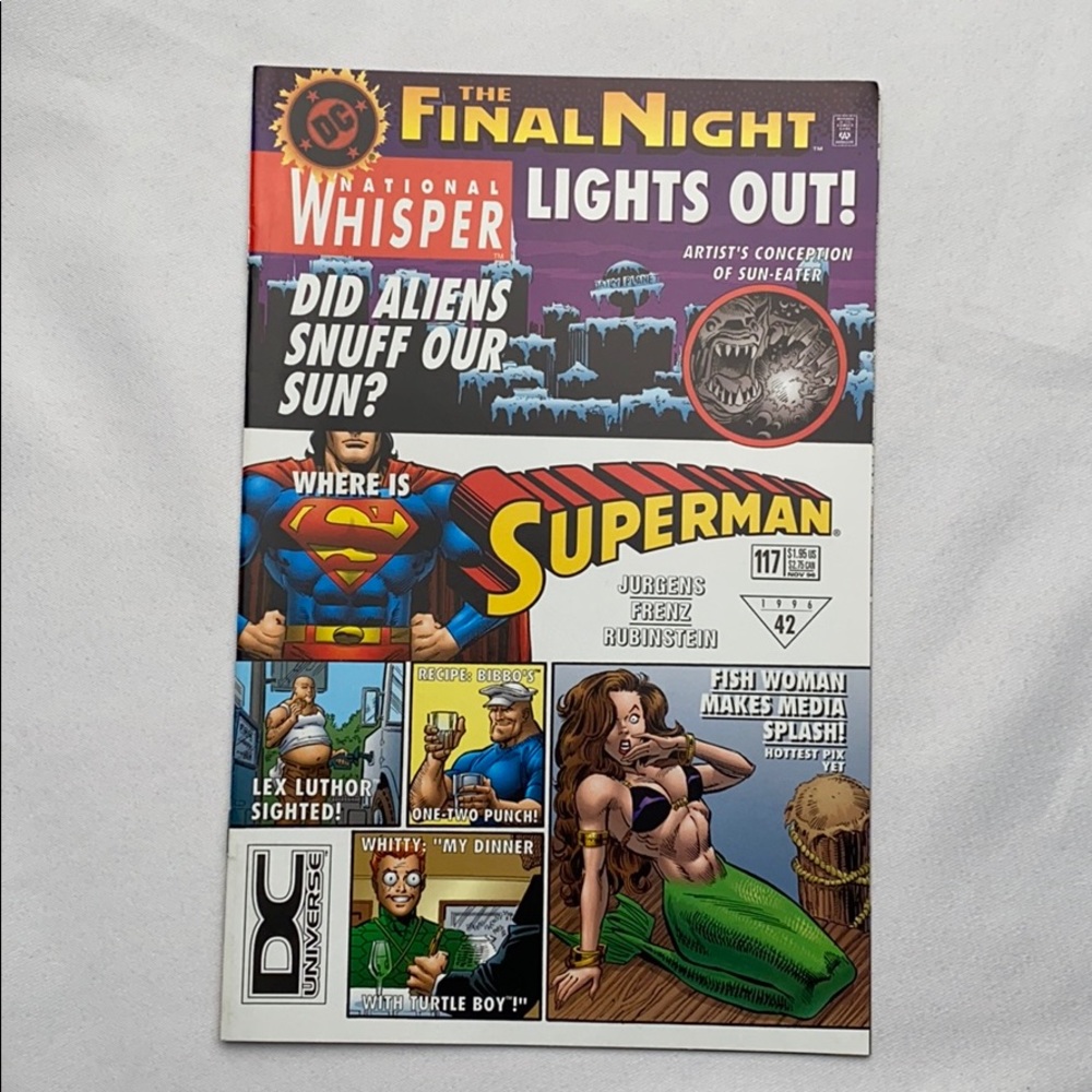 Superman Comic Book No. 117 Nov ‘96 Vintage DC Universe Logo Variant DC Comics